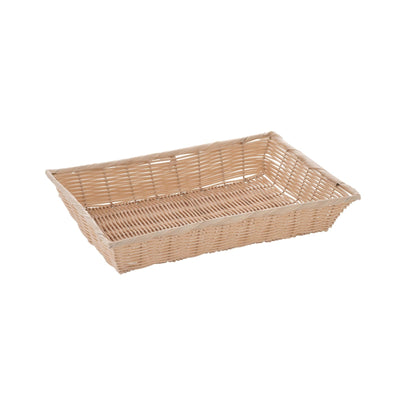 Cesta Buffet in Vimini Plastificato 46x32 cm H 8 cm Cestino Pane 1 Pezzo