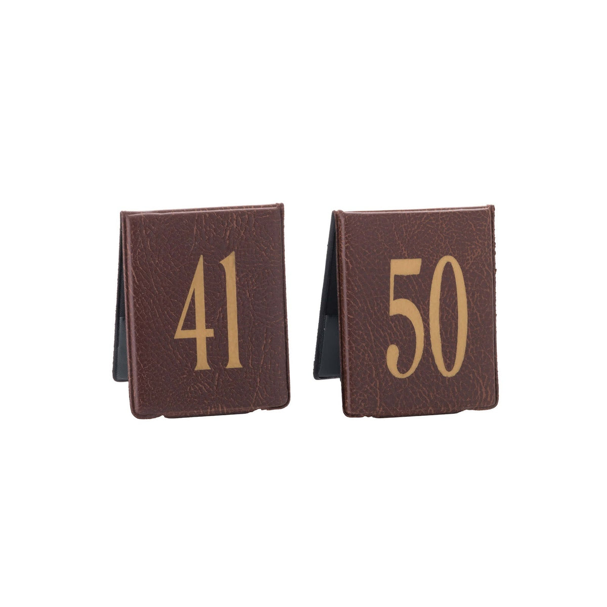 Texas Segnaposto Numerato in Cuoio Marrone dal 41 al 50 10 Pezzi