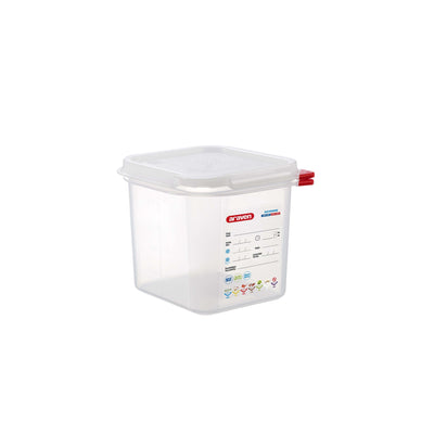 Bacinella Gastronorm GN 1/6 Polipropilene con Coperchio H 15 cm 2,6 Litri