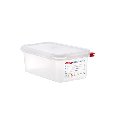 Bacinella Gastronorm GN 1/4 Polipropilene con Coperchio H 10 cm 2,8 Litri