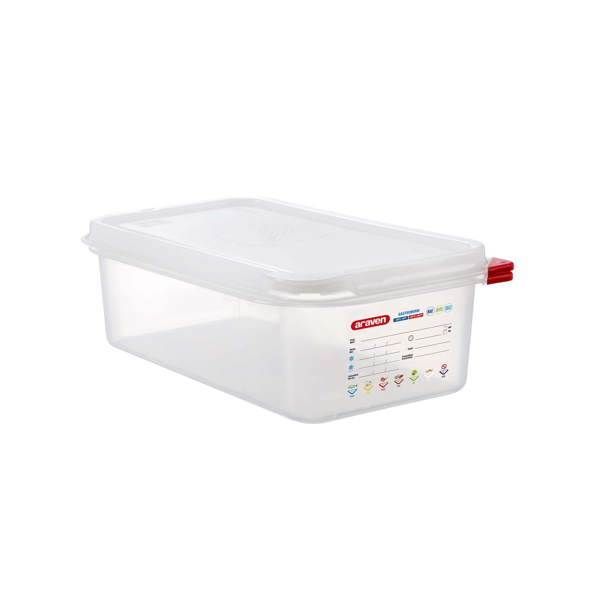 Bacinella Gastronorm GN 1/3 Polipropilene con Coperchio H 10 cm 4 Litri