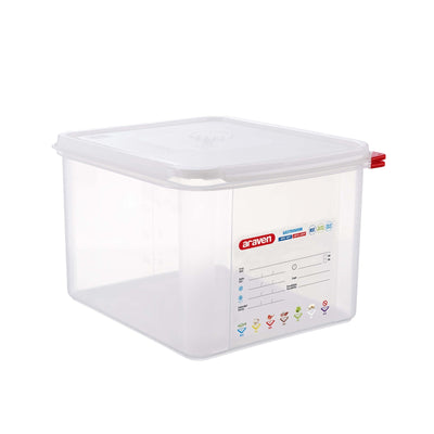 Bacinella Gastronorm GN 1/2 Polipropilene con Coperchio H 20 cm 12,5 L