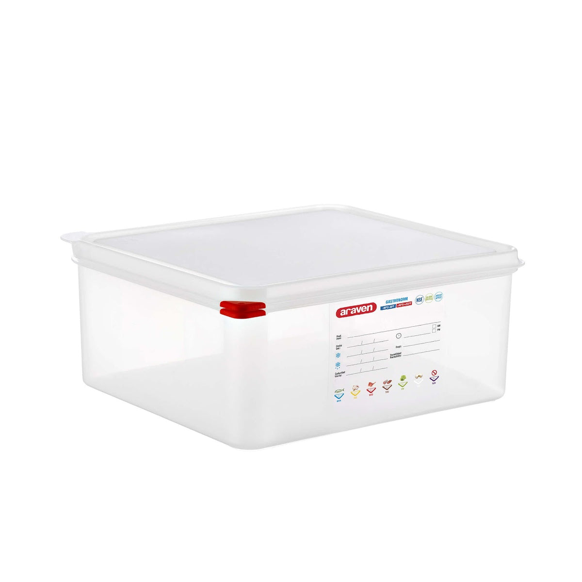 Bacinella Gastronorm GN 2/3 Polipropilene con Coperchio H 15 cm 14 L