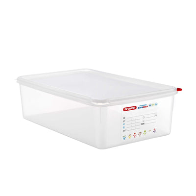 Bacinella Gastronorm GN 1/1 Polipropilene con Coperchio H 15 cm 20,5 L