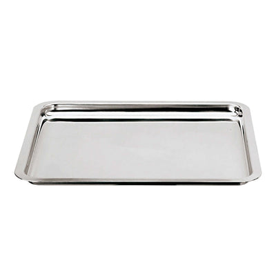 Paderno Vassoio Portata Rettangolare in Acciaio Inox 50x38 cm