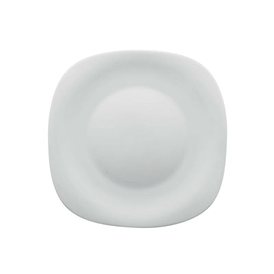 Parma Piatto Frutta Quadrato in Vetro Bianco 20x20 cm 6 Pezzi
