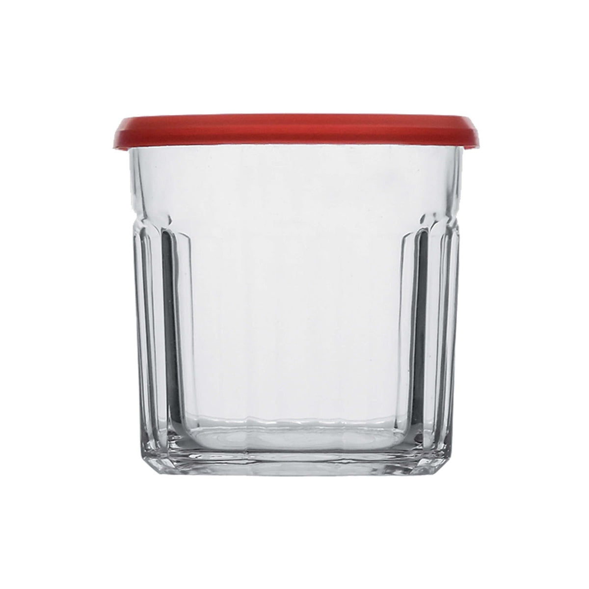 Barattolo Confiture con Tappo in Plastica Rosso 50 cl 6 Pezzi
