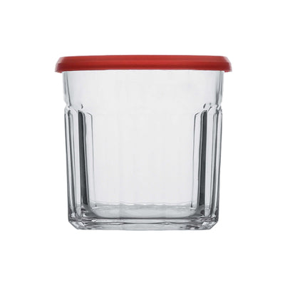 Barattolo Confiture con Tappo in Plastica Rosso 50 cl 6 Pezzi