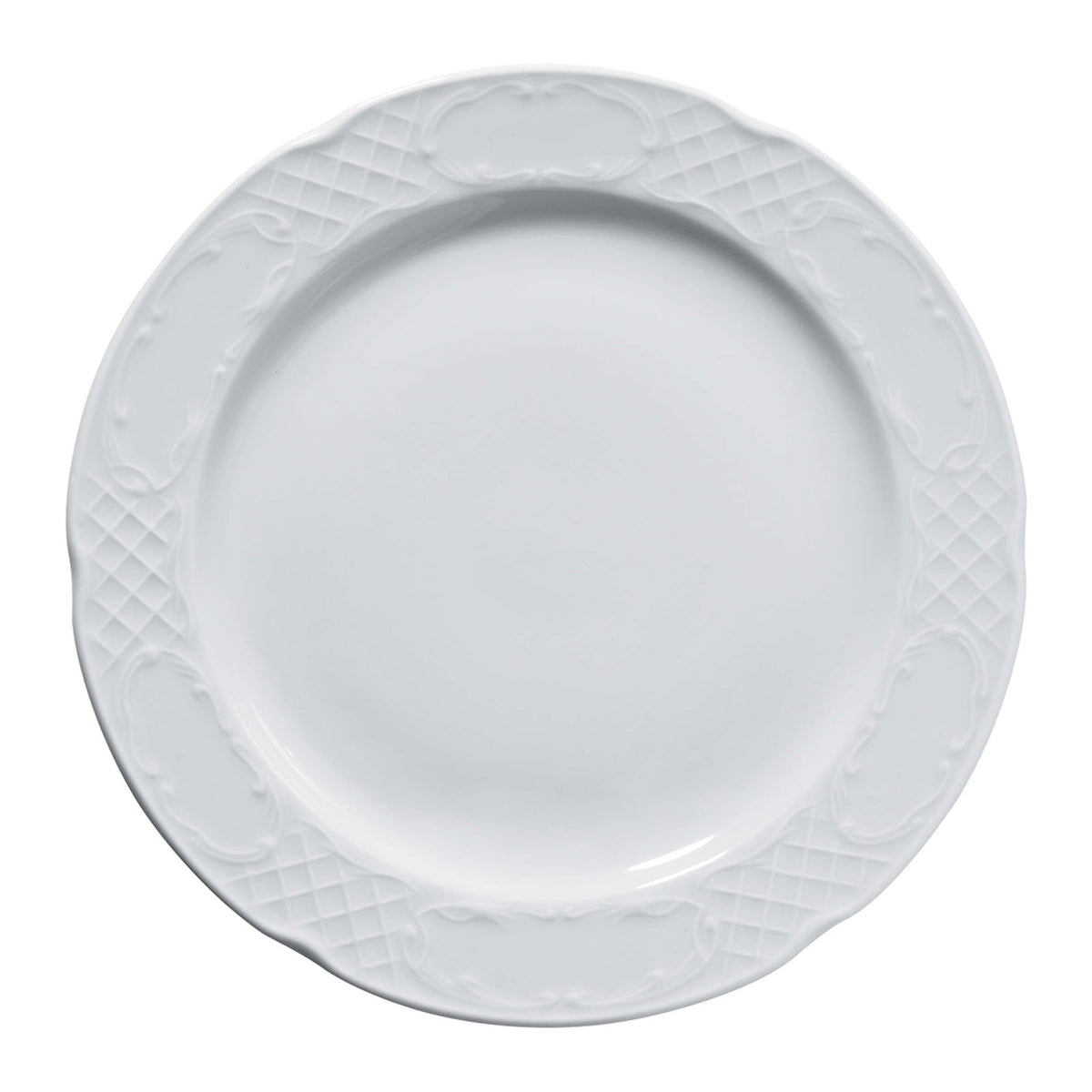 Gural Flora Piatto Piano in Porcellana Bianca 30 cm 6 Pezzi