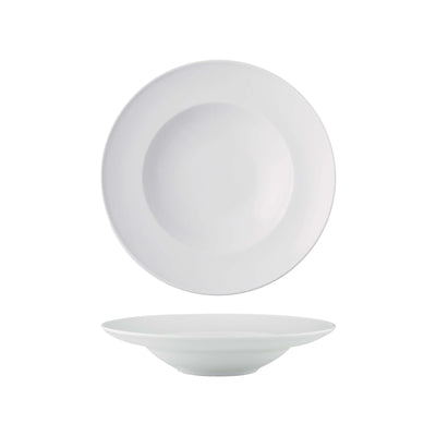 Gural Delta Piatto Pasta in Porcellana Bianca 26 cm 6 Pezzi