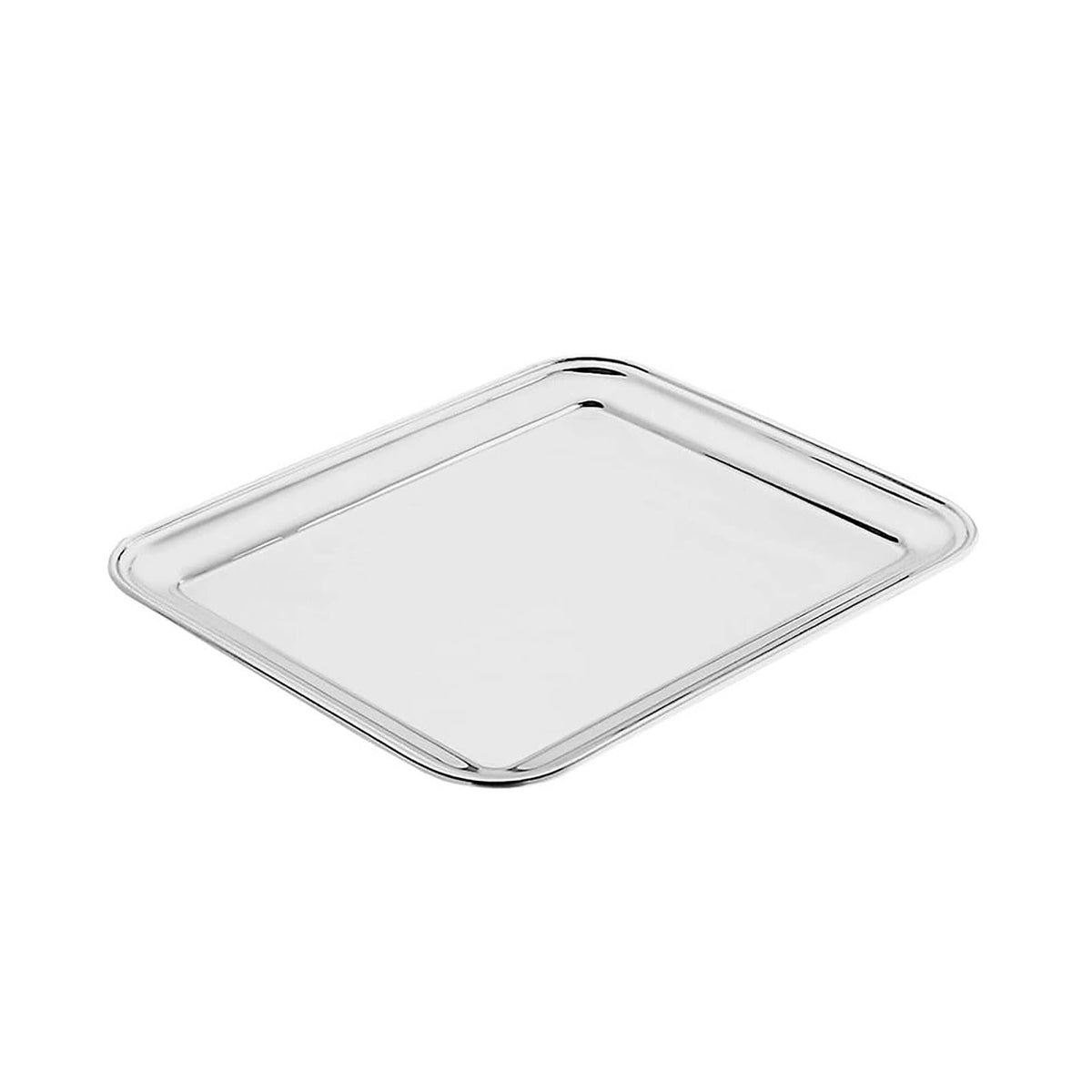 Pinti Vassoio Rettangolare in Acciaio Inox 40x33 cm
