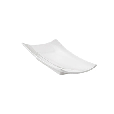 Appetizer Piattino Rettangolare in Porcellana Bianca 14,5x7 cm 6 Pezzi