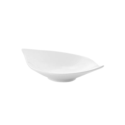 Appetizer Piattino Spirit in Porcellana Bianca 10x14 cm H 3 cm 6 Pezzi