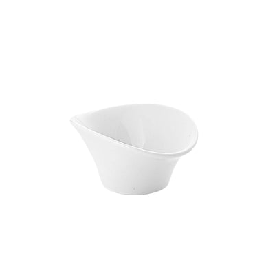 Appetizer Coppetta Ovale in Porcellana Bianca 10x7 cm H 4 cm 6 Pezzi