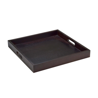 Vassoio in Legno Wengè con Manici 40x40 cm H 5