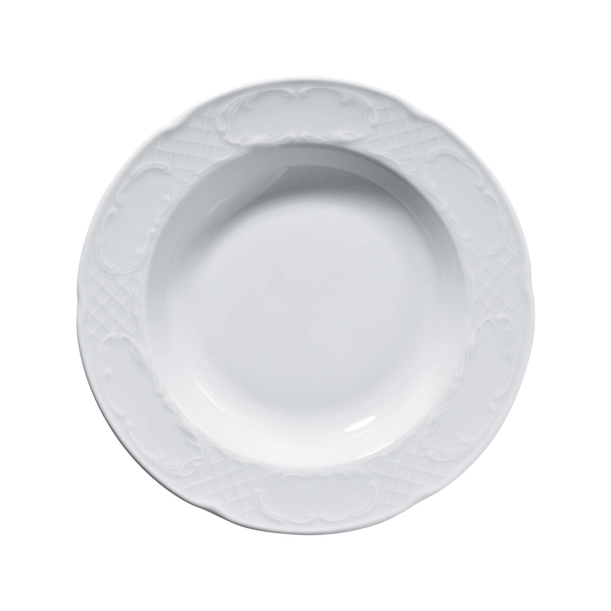 Gural Flora Piatto Fondo Porcellana Bianca 22 cm 12 Pezzi