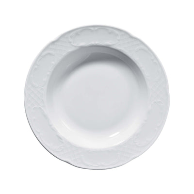 Gural Flora Piatto Fondo Porcellana Bianca 22 cm 12 Pezzi