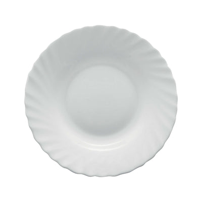 Prima Piatto Piano Vetro Bianco 25,5 cm 6 Pezzi