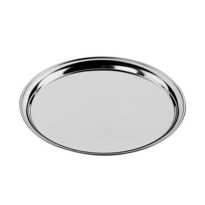 Vassoio Tondo Liscio Acciaio Inox 18/10 Ø40 cm