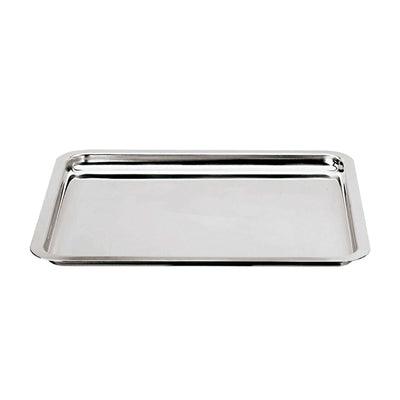 Paderno Vassoio Portata Rettangolare in Acciaio Inox 40x26 cm