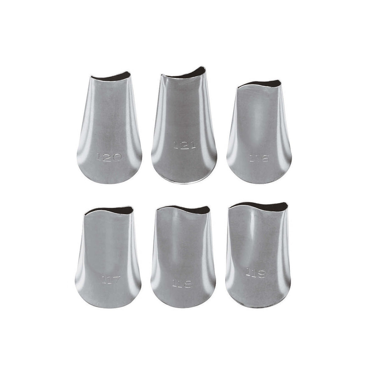 Paderno Bocchette per Decorare Assortite in Acciaio Inox 6 Pezzi