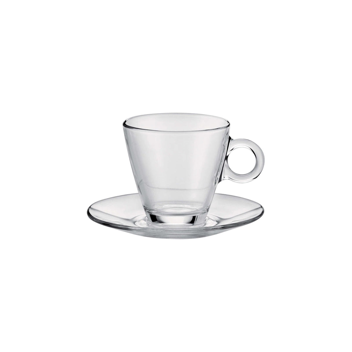 Easy Bar Tazza Cappuccino in Vetro Temperato 23 cl senza Piattino 12 Pezzi