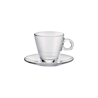 Easy Bar Tazza Cappuccino in Vetro Temperato 23 cl senza Piattino 12 Pezzi
