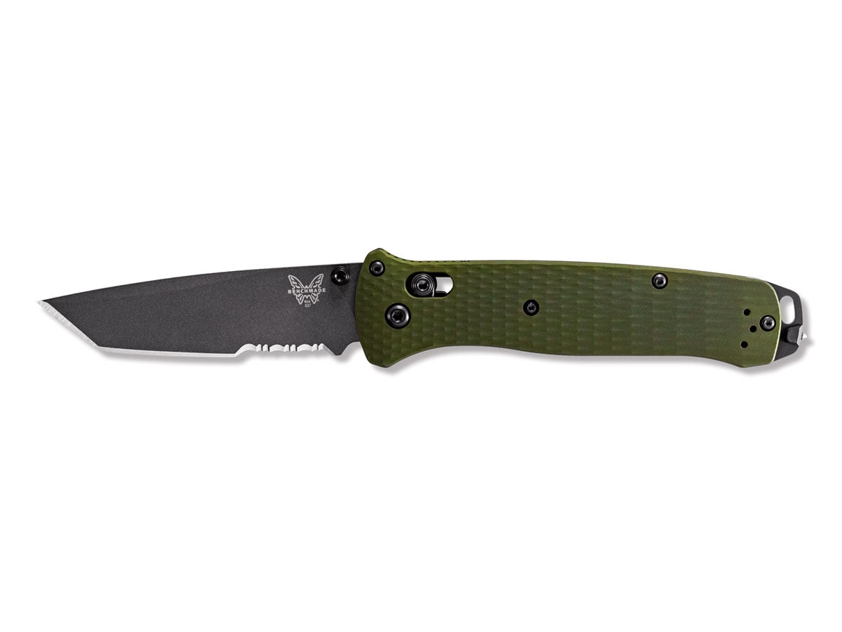Benchmade Bailout 537SGY-1 Green Tanto Serrated