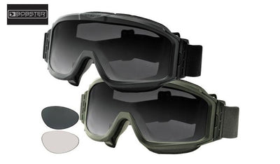 Bobster Alpha Nero ANSI Z87.1 CE EN166 MCEPS gomma lenti balistiche casco