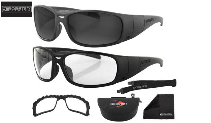 Bobster Ambush ANSI Z87 CE EN-1836 nylon 131mm lenti smoked mascherina removibile