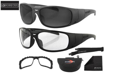 Bobster Ambush ANSI Z87 CE EN-1836 nylon 131mm lenti smoked mascherina removibile