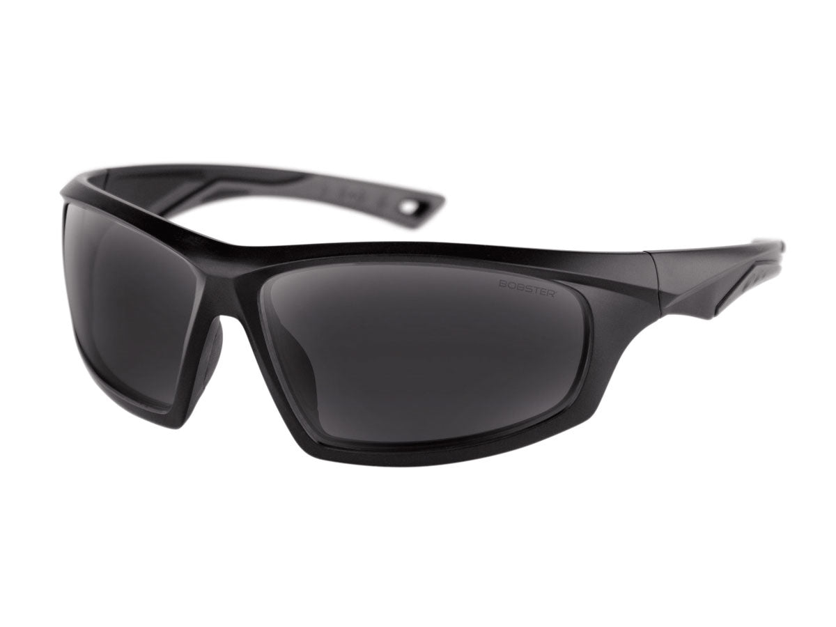 Occhiali Bobster Vast montatura nera lenti smoked balistiche ANSI Z87