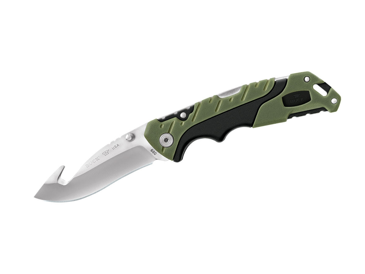 Buck Folding Pursuit Large Green Guthgook 0660Grg