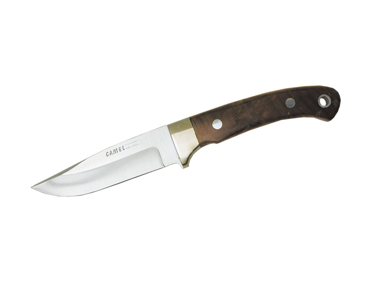 Camel Folding Clip Point Briar Wood Handle