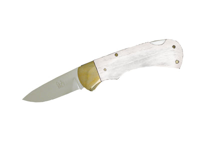 Coltello folding Camel manico plastica bianco 18 cm Back Lock Made in Italy