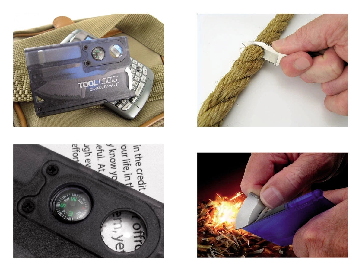 Tool Logic SURVIVAL CARD I  W/COMPASS W/LENS SVC1