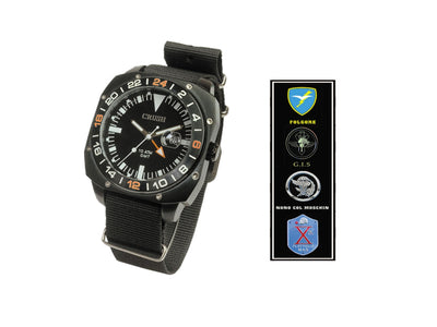 Crush GMT MAS cassa PVD acciaio Citizen GMT certificato sub 10ATM