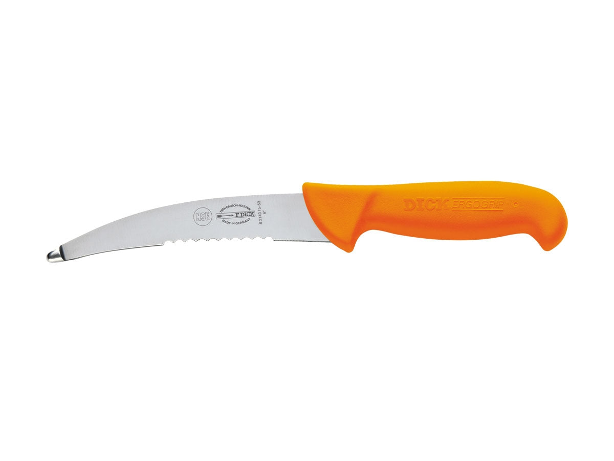 Dick Ergogrip Sventrare Parz. Seghettato Cm.15 M.Arancione 8214015