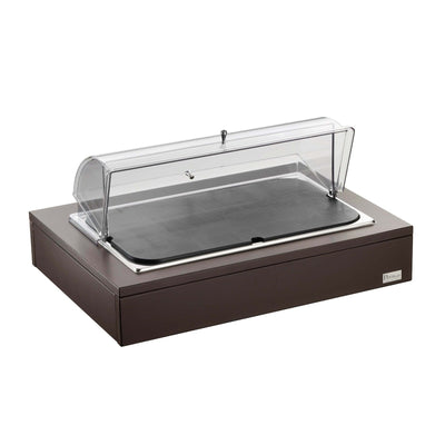 Pinti Buffet Vetrina per Formaggi con Tagliere e Cupola ABS e Inox cm 64x46 H 30
