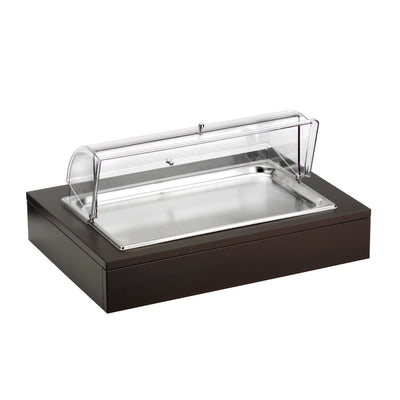 Pinti Buffet Vetrina per Affettati Refrigerata con Cupola Legno e Inox cm 64x46 H 30