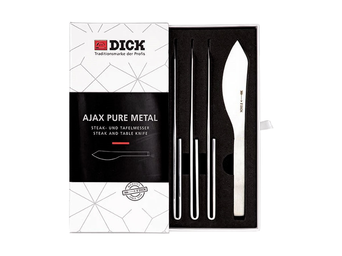 Dick Set Coltelli Bistecca/Tavola 4 pz "Pure Metal Ajax" Cm.9 81584000