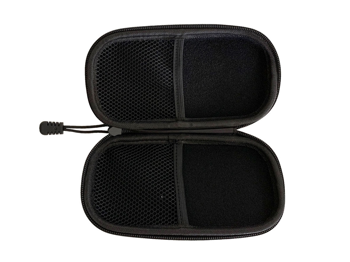 Dissim Large Zipper Carrying Case - vista aperta con tasche in rete