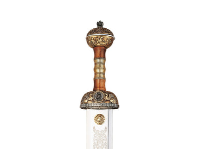 Gladius Replica Spada Giulio Cesare bronzata con fodero