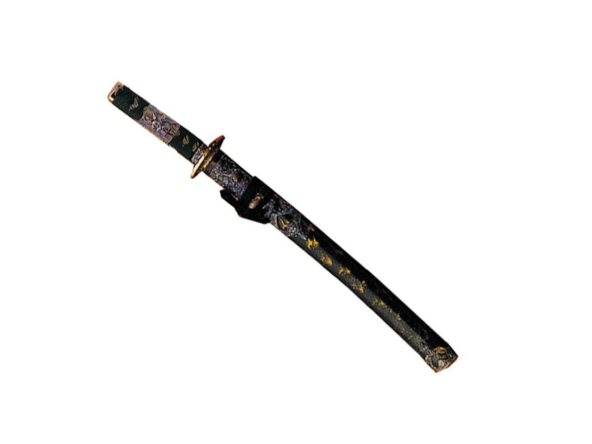 Gladius Replica Wakizashi manico Nero / Oro Decorato