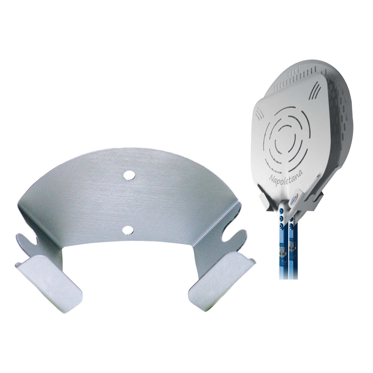 Gi.Metal Supporto a Muro in Acciaio Inox per 2 Pale Pizza