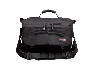 Humvee Brief Case Bag nero – valigetta tattica vista frontale