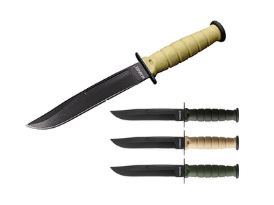 Humvee Combat Neck Knives display 12 pz lama stainless 8,9 cm manico policarbonato 15,2 cm fodero policarbonato