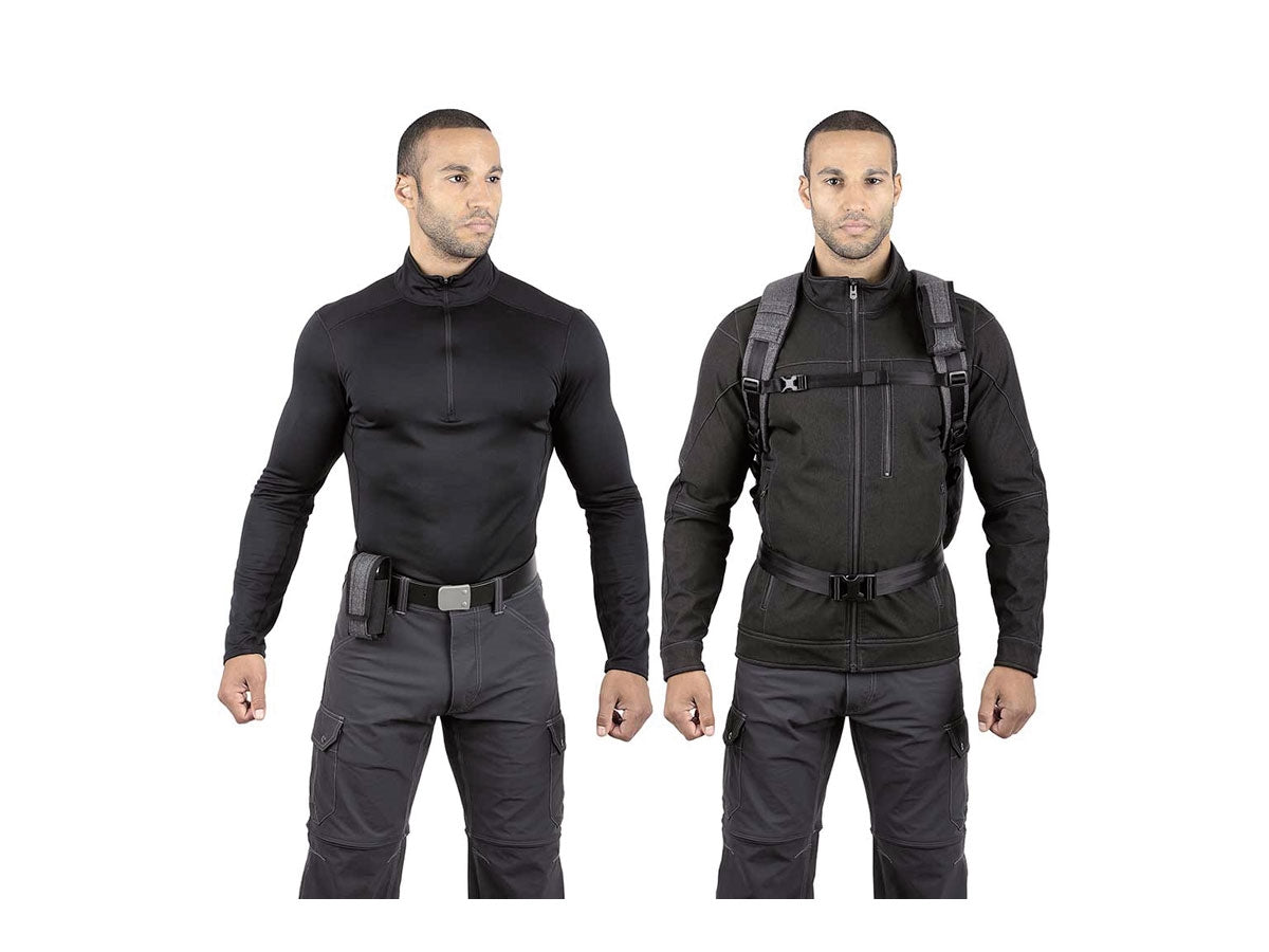 Maxpedition Entity Pouch Tall Charcoal - vista laterale