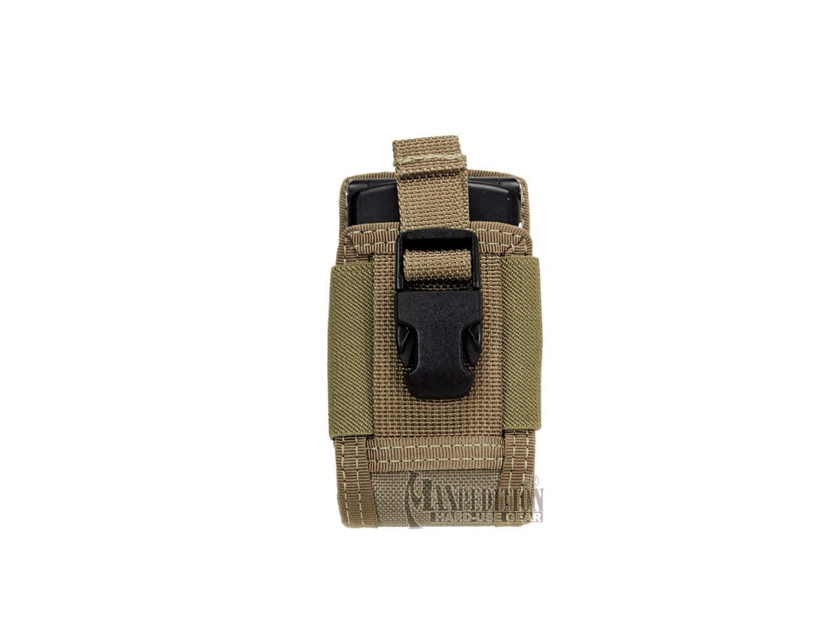 Maxpedition Clip-On 4" Phone Holster Khaki 10,2x5,7 cm per smartphone fino 4" mod.108
