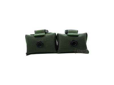 Maxpedition Double Frag Grenade Pouch Green - dettaglio apertura e attacco